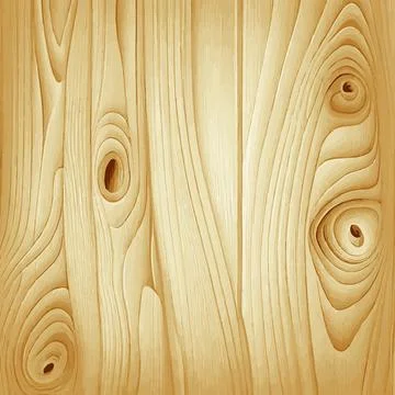 Light wood texture with knots, plank background - Vector Illustrazione stock