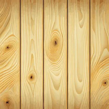 Light wood texture with knots, plank background - Vector Stock Illustration