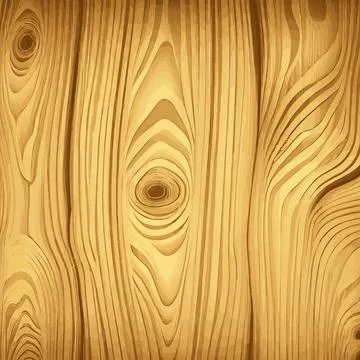 Light wood texture with knots, plank background - Vector Stock Illustration