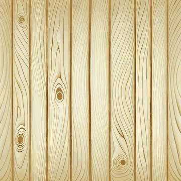 Light wood texture with knots, plank background - Vector Illustrazione stock