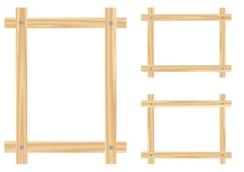 Light wooden framework 库存插图