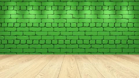 The light wooden table top in the background is a green old brick. Spotlight  Illustrazione stock