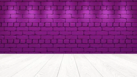 The light wooden table top in the background is a purple old brick. Spotlight Illustration