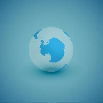 Light world globe map on blue background, vector illustration Stock Illustration