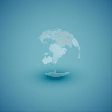 Light world globe map on blue background, vector illustration イラスト素材