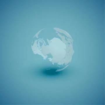 Light world globe map on blue background, vector illustration Illustrazione stock