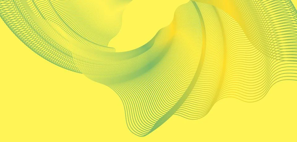 Light Yellow Abstract Fluid Wave Background with Soft Mesh Lines Stock Illustration