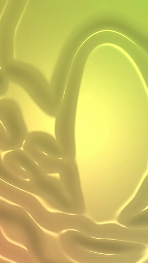 Light Yellow Abstract Plastic Pattern Unique Gradient 3D Render Vertical Video Stock Footage 310352008