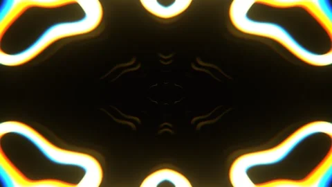 Light Yellow Abstract Psychedelic Pattern Background VJ Loop in 4K Stock Footage 344096941
