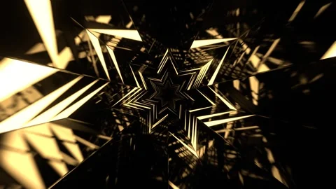 Light Yellow Acute Angled Fluorescent Abstract Corridor Background VJ Loop i Stock Footage 334717670