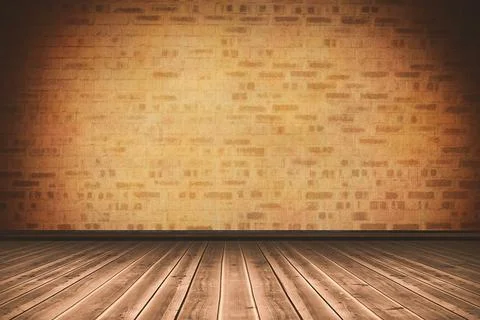 Light on yellow brick wall Stock Illustration