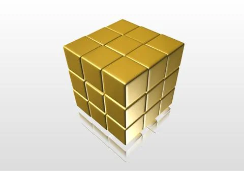 Light yellow cube Stock Illustration
