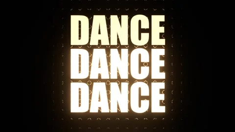 Light Yellow Dance Text on Blinking LED Panel Background VJ Loop in 4K 動画素材 337926538