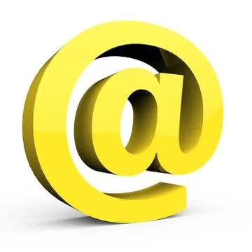 Light yellow Email symbol Stock Illustration