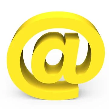Light yellow Email symbol Stock Illustration