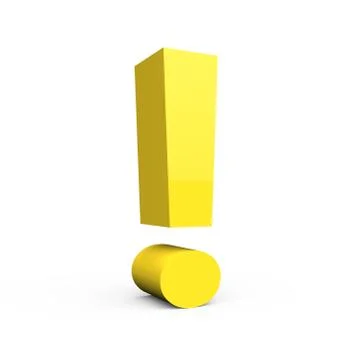 Light yellow exclamation mark Stock Illustration