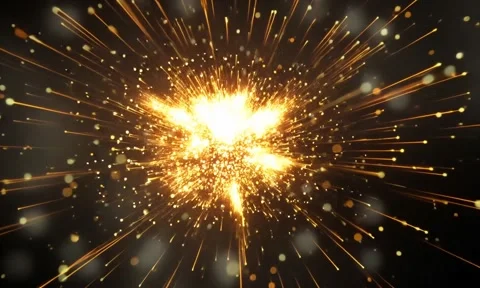 Light yellow fireworks Stock Footage 288473261