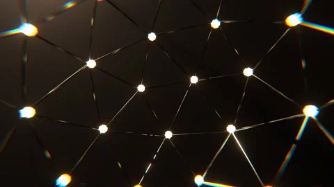 Light Yellow Flashing Geometric Wireframe Background VJ Loop in 4K Stock Footage 328357058