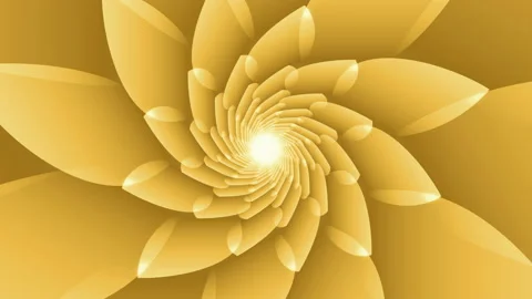 Light yellow floral shapes with sharp angled leaves looped animated background Stock Footage 165660317