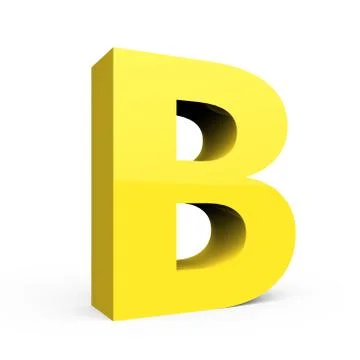 Light yellow font B Stock Illustration