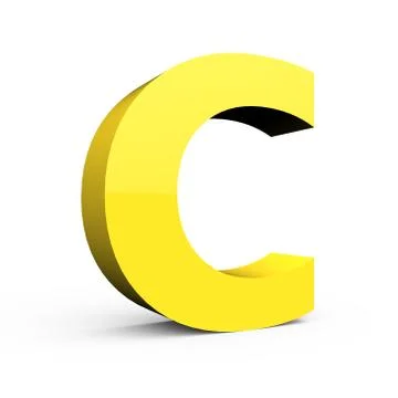 Light yellow font C Stock Illustration