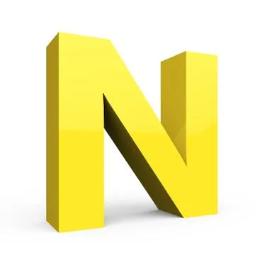 Light yellow font N Stock Illustration