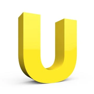 Light yellow font U Stock Illustration