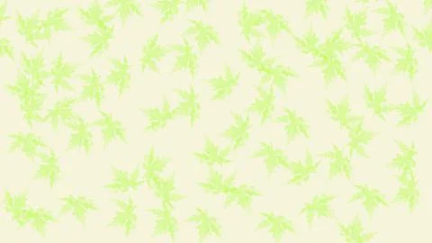 Light yellow frame with green fresh tender maple leaves Stock Illustration