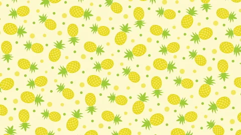 Light yellow green background with pineapples Stock Footage 109535429
