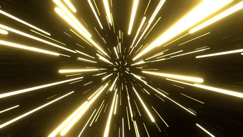 Light Yellow Hyper Space Jump Background VJ Loop l 4K Stock Footage 301620807