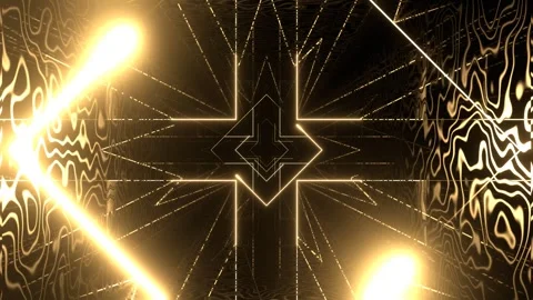 Light Yellow Infinite Procedural Neon Background VJ Loop in 4K Stock Footage 337926409