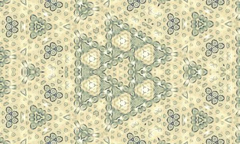 Light yellow kaleidoscope patterned background for wallpapers Stock Illustration