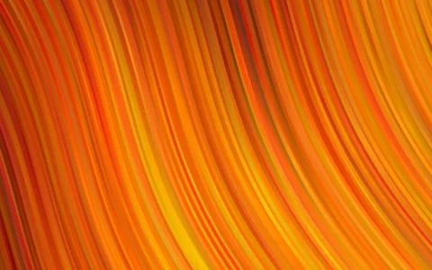 Light Yellow, Orange vector backdrop with bent lines. Stock Illustration