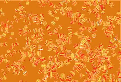 Light Yellow, Orange vector backdrop with lines, circles, rhombus. Stock Illustration