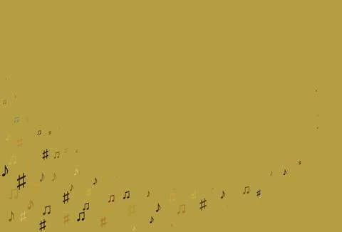 Light Yellow, Orange vector backdrop with music notes. イラスト素材
