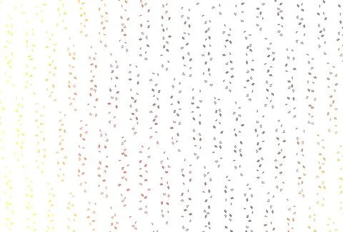 Light Yellow, Orange vector backdrop with music notes. Illustrazione stock