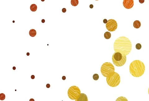 Light yellow, orange vector background with bubbles. Stockillustratie