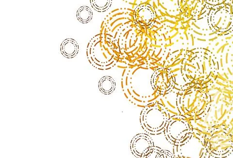 Light Yellow, Orange vector background with bubbles. Stock Illustration