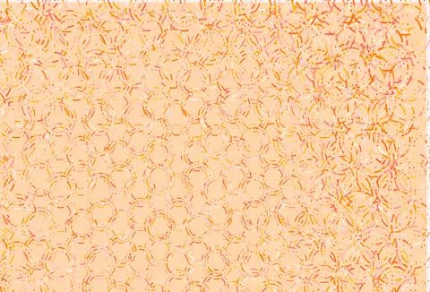 Light yellow, orange vector background with bubbles. Stock Illustration