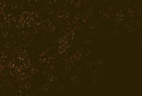 Light Yellow, Orange vector background with bubbles. Stock Illustration
