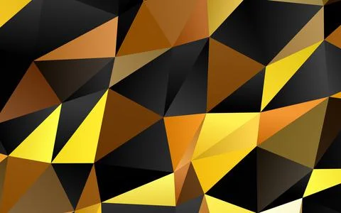 Light Yellow, Orange vector blurry triangle pattern. Illustrazione stock