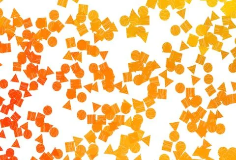 Light Yellow, Orange vector layout with circles, lines, rectangles. 스톡 일러스트