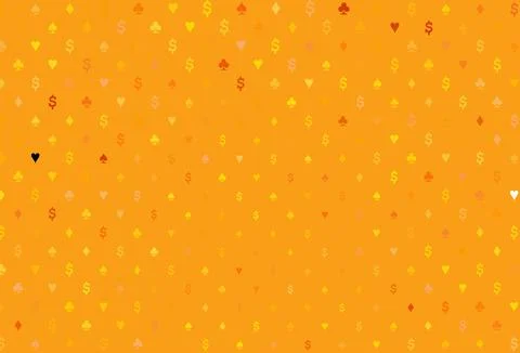 Light yellow, orange vector layout with elements of cards. 스톡 일러스트