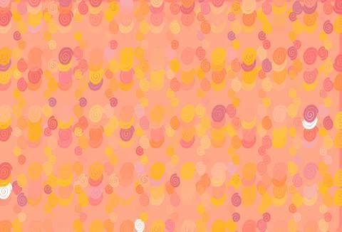 Light Yellow, Orange vector pattern with liquid shapes. Stock Illustration
