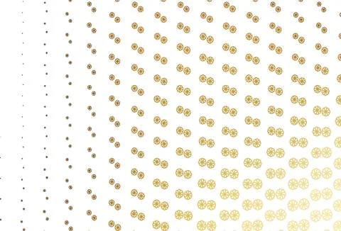 Light Yellow, Orange vector pattern with christmas snowflakes. 스톡 일러스트