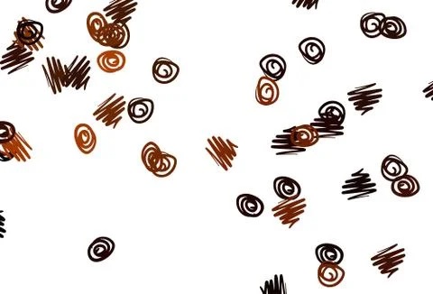 Light Yellow, Orange vector pattern with spheres. Stock Illustration