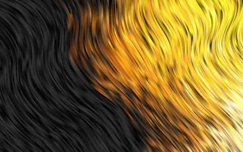 Light Yellow, Orange vector pattern with lines, ovals. Stock Illustration