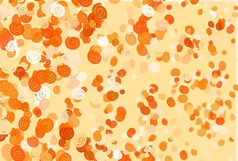 Light Yellow, Orange vector pattern with liquid shapes. Illustrazione stock