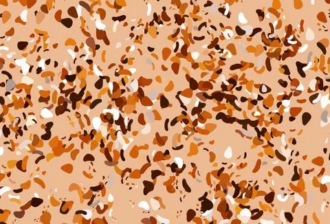 Light yellow, orange vector pattern with chaotic shapes. Stock Illustration