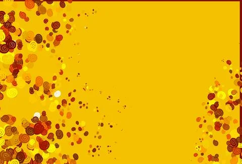 Light Yellow, Orange vector pattern with lava shapes. Stock Illustration